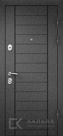 Фото «Стальная дверь графит шагрень с МДФ орех классика №4»