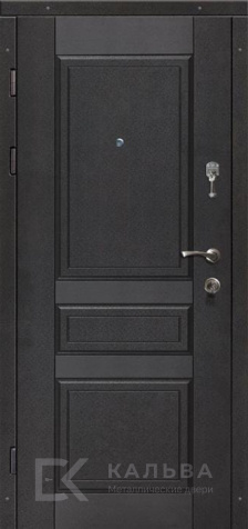 Фото №2 «Входная дверь антрацит геометрия снаружи филёнка внутри №503»