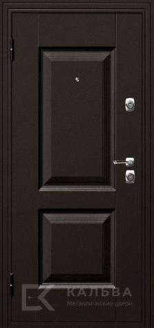 Фото №2 «Железная дверь черный матовый и орех с аркой №537»